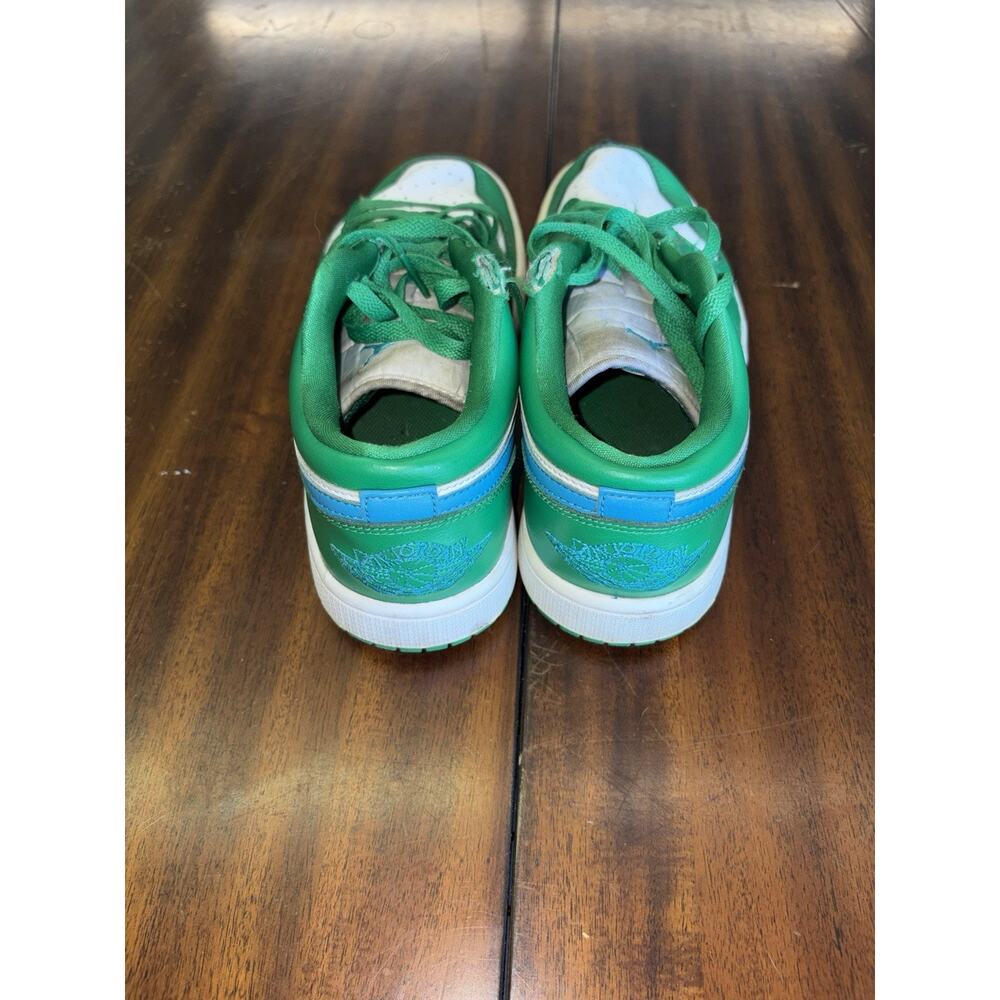 Nike Air Jordan 1 Low Women’s Size 9 Green Blue White Sneakers DC0774-304 - Picture 4 of 7